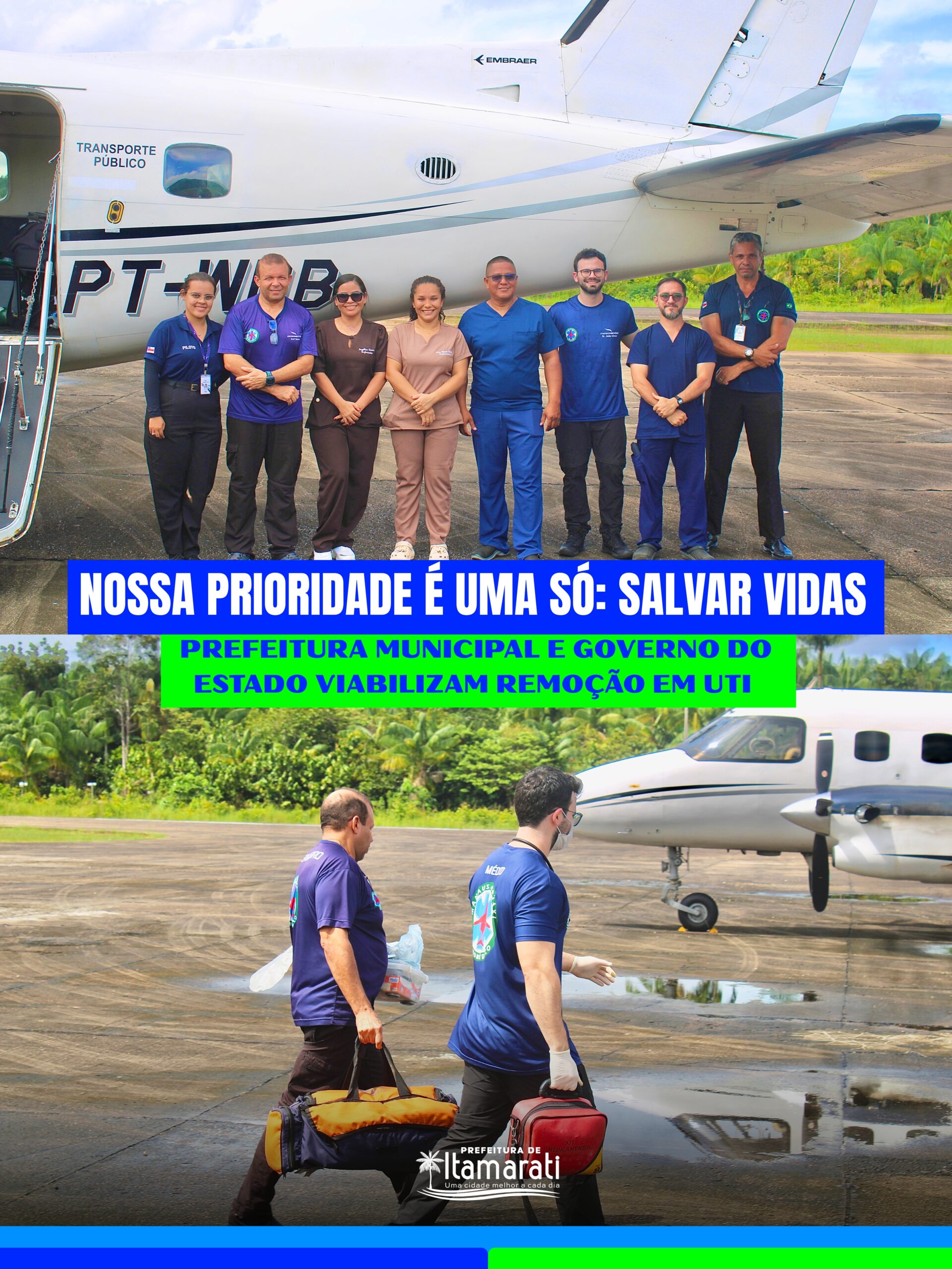 Itamarati reforça sistema de saúde com remoções por UTI aérea em parceria com o Estado